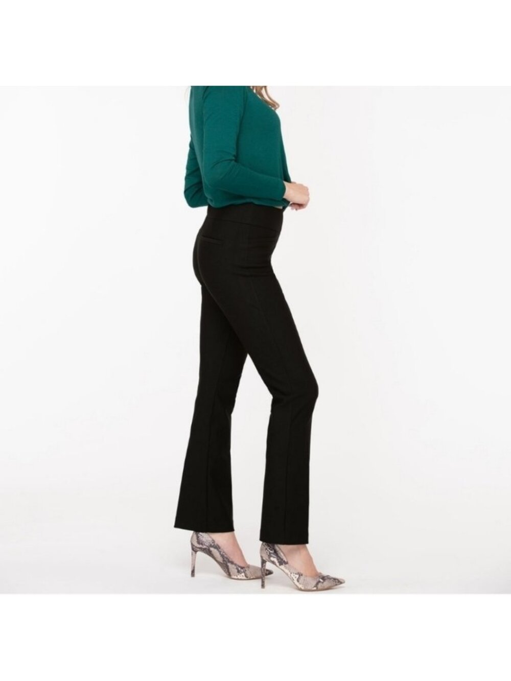 Rickis Black Dress Pants Crepe Flare Bootcut Office Work Wear High Waisted Rise